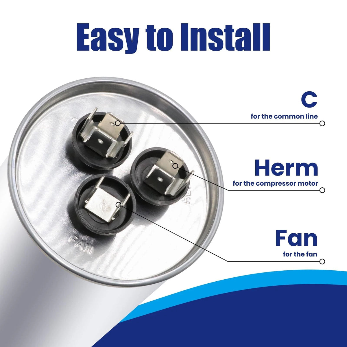Dual Run Start Capacitor for SUREPHON (370V/440VAC)