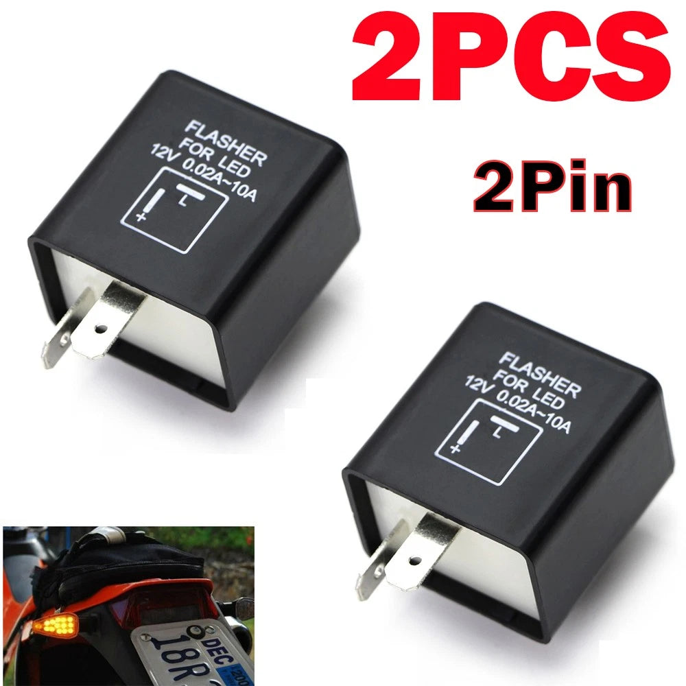 2X LED Flasher Relay for Motorcycle (2 Pin)