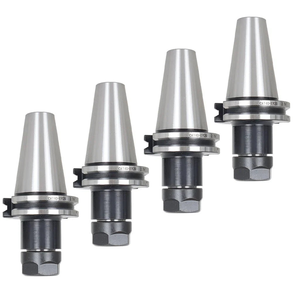 Set of 4 CAT40-ER20 Collet Chucks Tool Holder 2.76" Gage Length