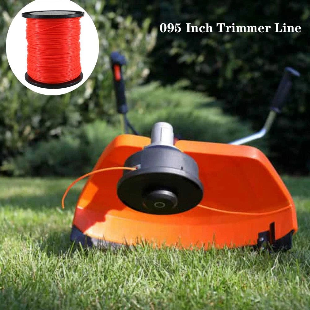 5lb Heavy Duty 095 Trimmer Line for Weed Eater (1377ft, Orange Nylon)