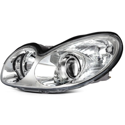 Headlight Assembly for Hyundai Sonata (2002–2005) Pair Chrome Housing Clear Lens
