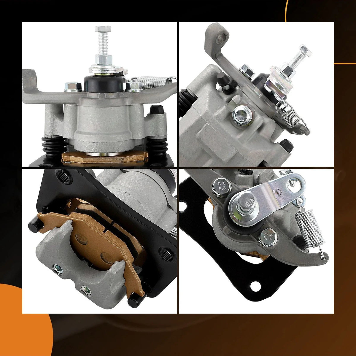 Rear Brake Calipers & Pads for Kawasaki Mule PRO DX DXT FX FXR FXT (2015–2023)