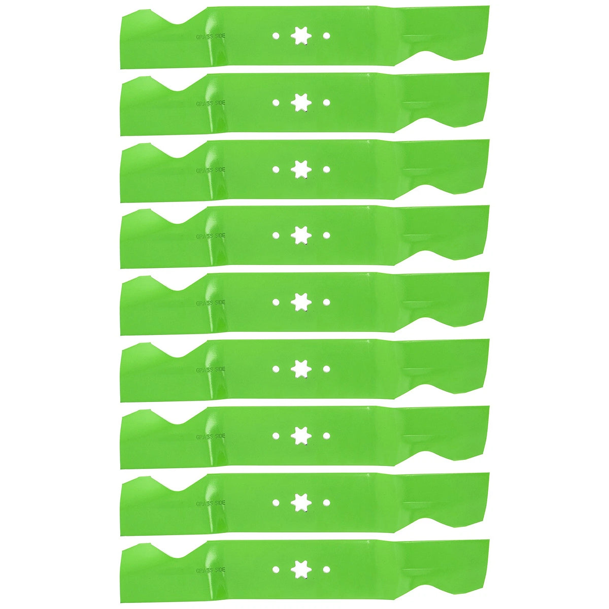 9-Pack Notched High Lift Blade for White Outdoor GT2550 ZT54 GT954 (742-0677, 742-0677A, 112-0931)