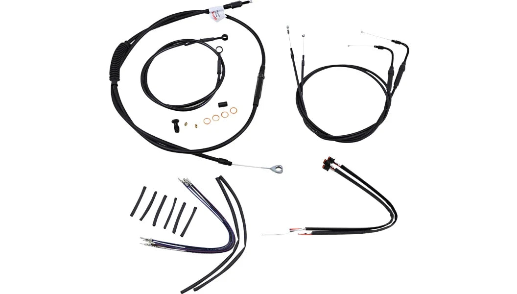 Burly 14" Cable Brake Line Kit for Harley-Davidson Softail (2011–2015)