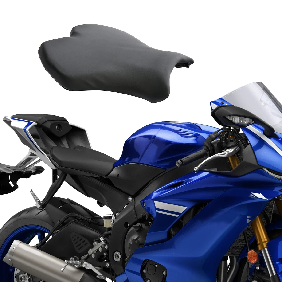 Front Rider Driver Seat Cushion for Yamaha YZF R6 (2017–2024)