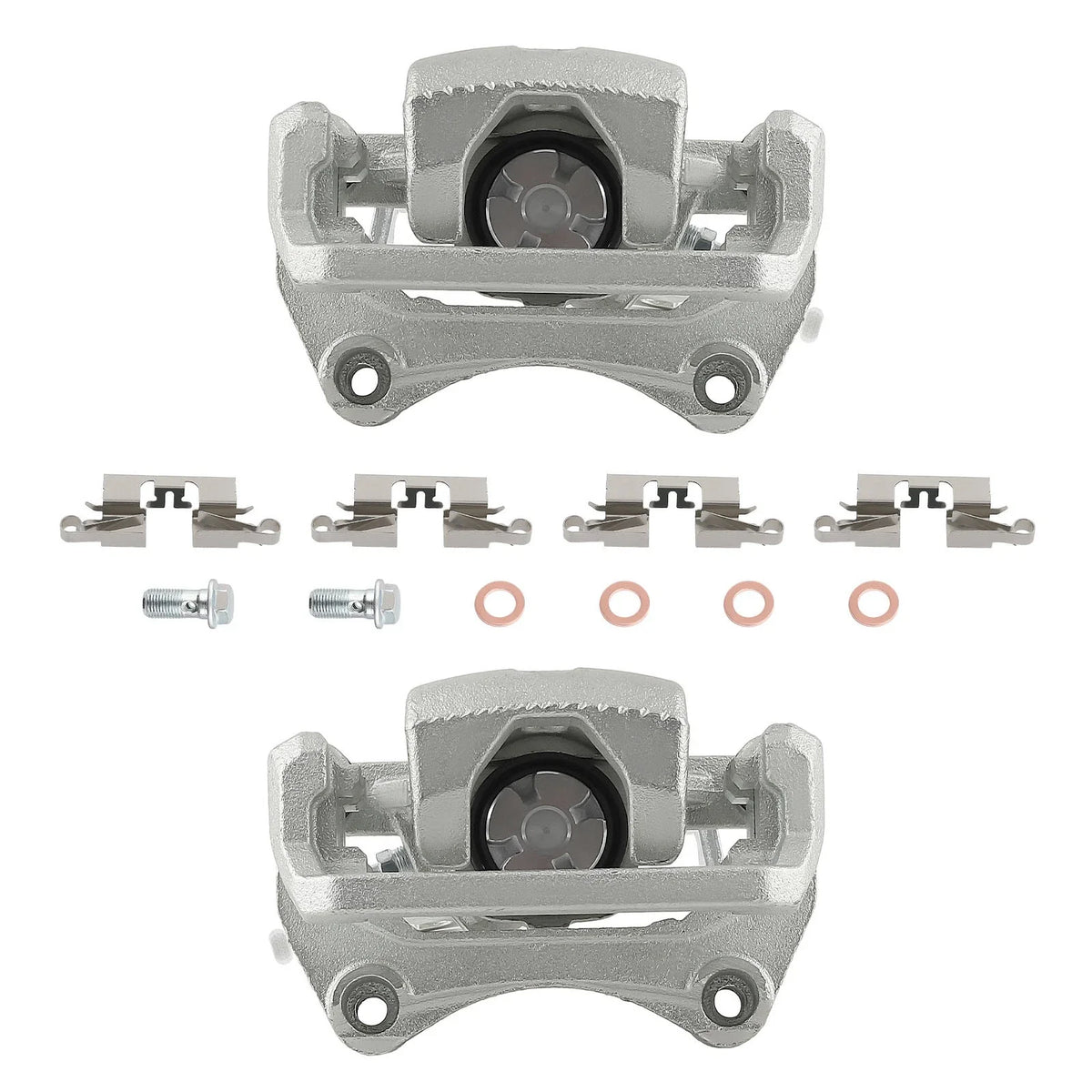 Set of 2 Rear Brake Calipers with Bracket for Ford Fusion (2006–2012)