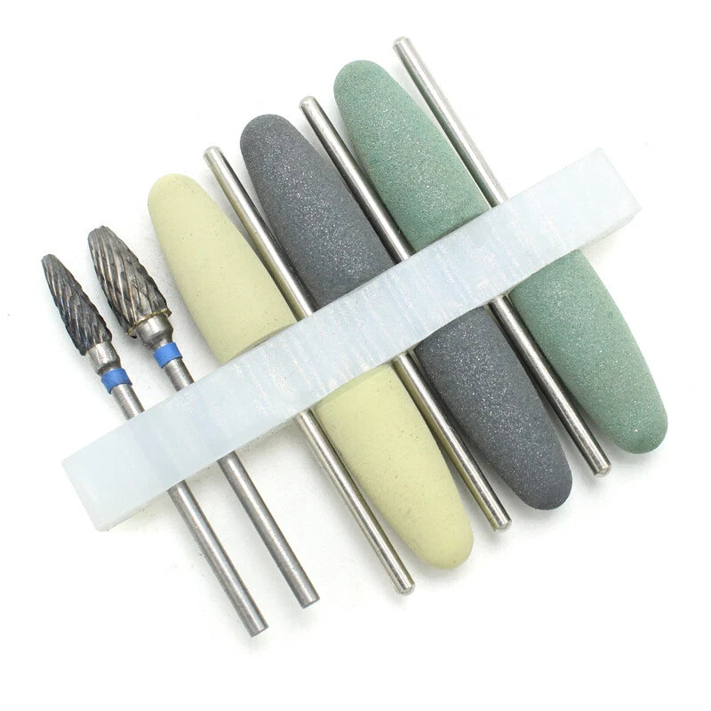 8pcs Acrylic Grinding Polishing Burr Holder for Rotary Polisher