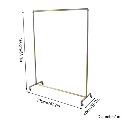 Heavy Duty Metal Rolling Garment Rack for Retail Store