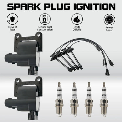 2X Ignition Coils + Wire + Spark Plugs for Toyota Camry 1997–2001 2.2L L4