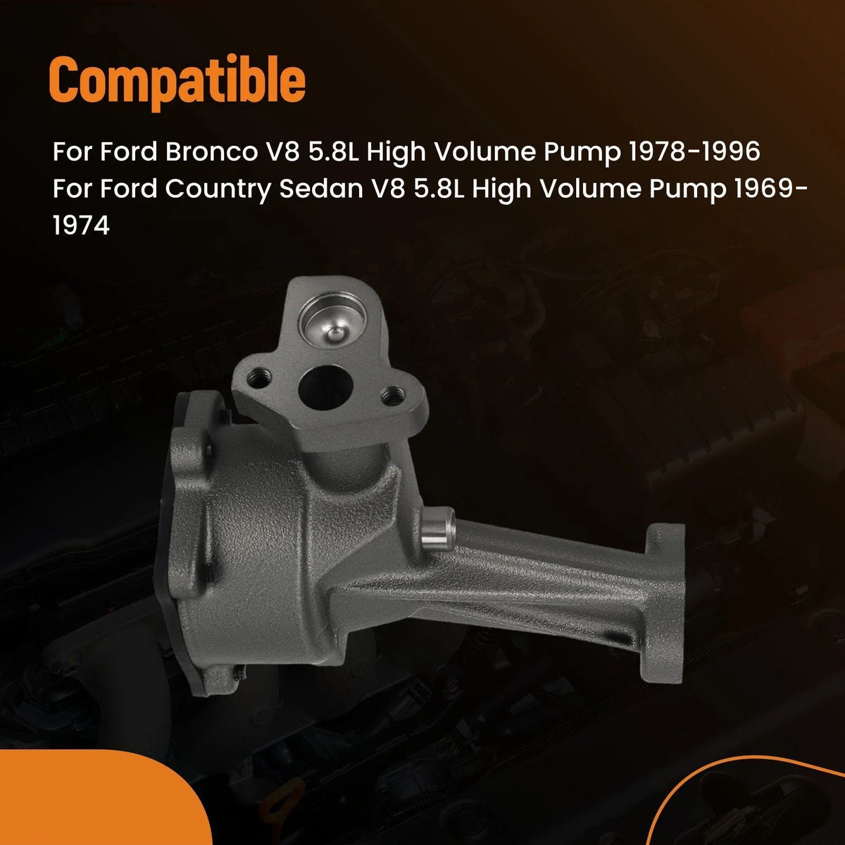 High Volume Engine Oil Pump M83HV for Ford F-100/F-150 V8 5.8L (1977–1996)