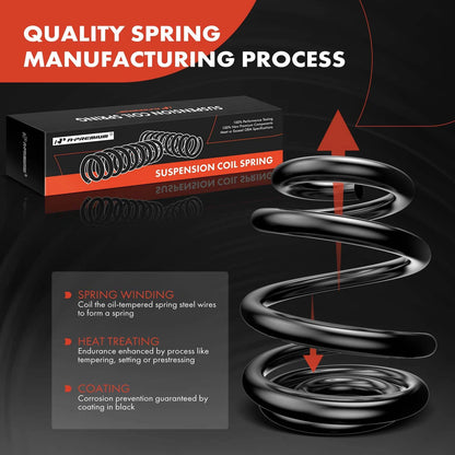 2X Suspension Coil Spring for VW Eos Jetta (2009–2010) 1K0411105BD, RH3554