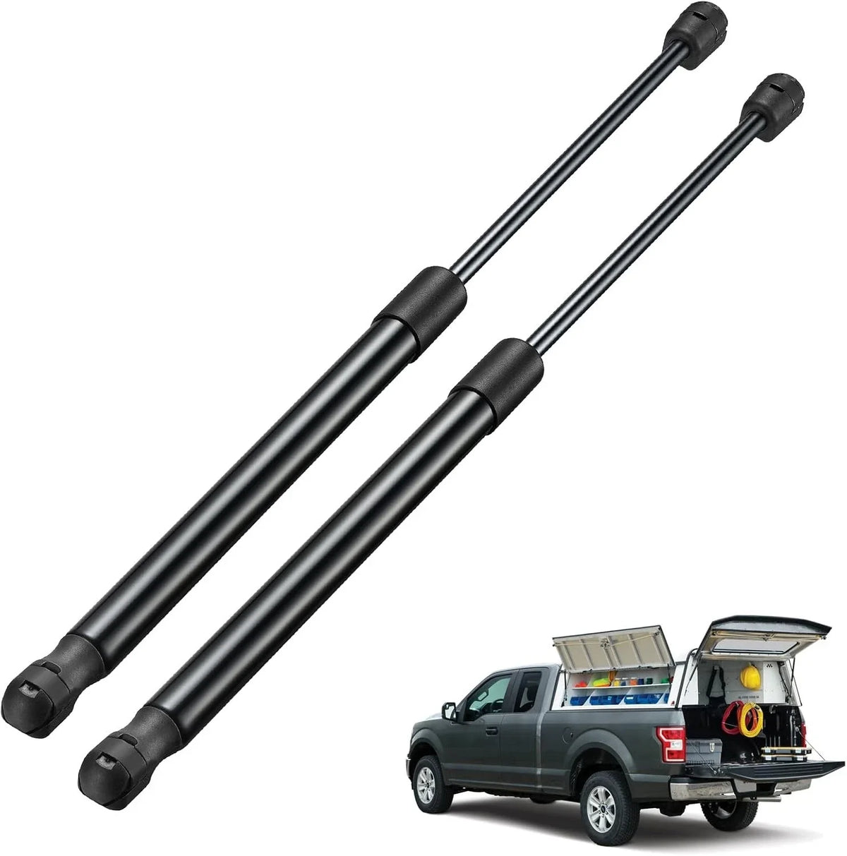 2X Gas Struts C16-16552 for Camper Shell Windows (17 Inch, 90Lbs)