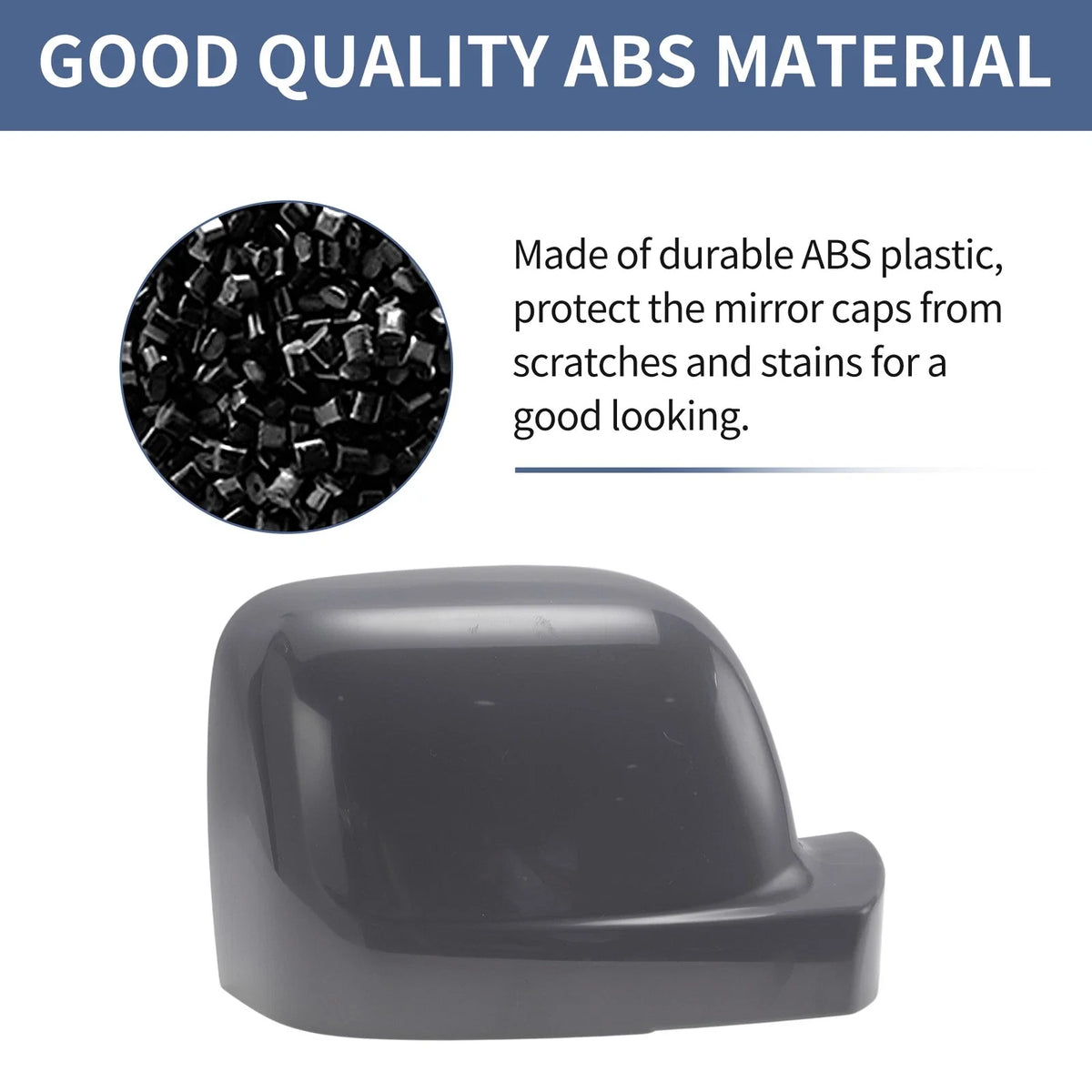 Right Driver Side Mirror Cover Cap for Fiat Talento (2016–2020) Gray