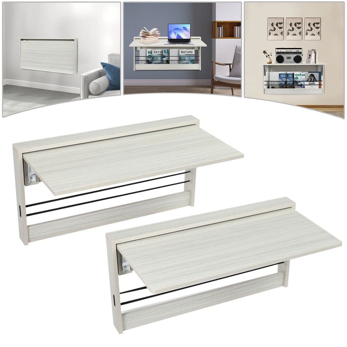 Folding Wall Table for Home Use (31.5 x 16.3 in)