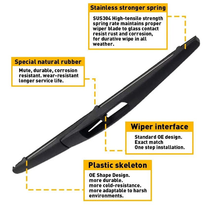 Rear Window Wiper Blade & Arm for Honda Acura MDX Infiniti Subaru (2007–2020)