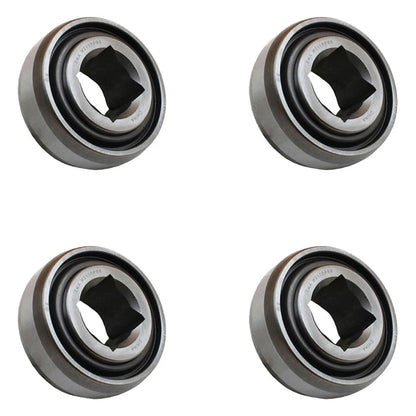 Set of 4 Disc Harrow Bearings 1.500" Square Bore x 1.750" IR x 4.130" OD
