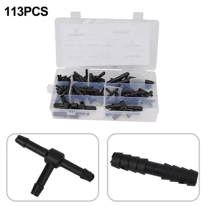 113PCS Vacuum Tubing Connector Kit for Repairs and Replacements