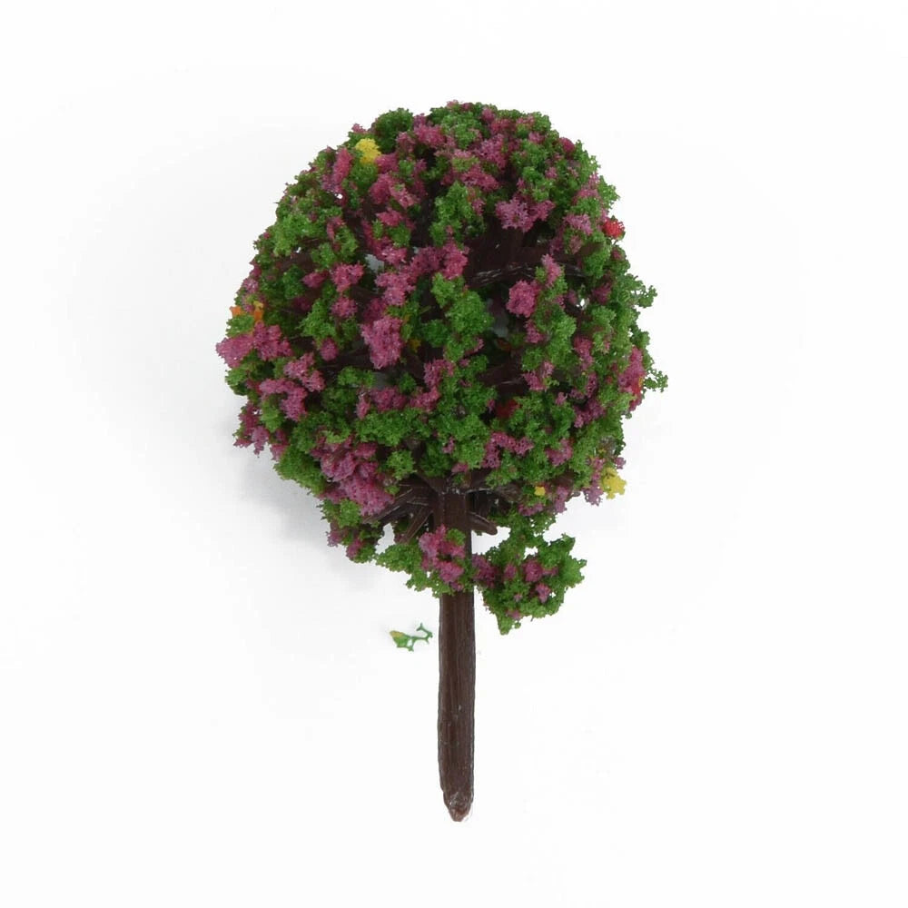 30/60/90x Flower Trees for HO Scale Model Train Layout (Garden Park Scenery)