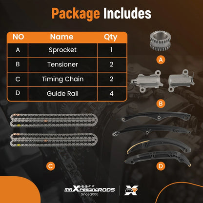 Timing Chain Kit with Camshaft Adjuster for F150 Expedition Navigator (2015–2020) ML3Z-6L266-B