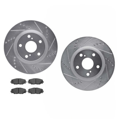 Rotor Set with Brake Pads for Toyota Matrix (2009–2013) ALX-PAU-DF-7512-76159-CLA7