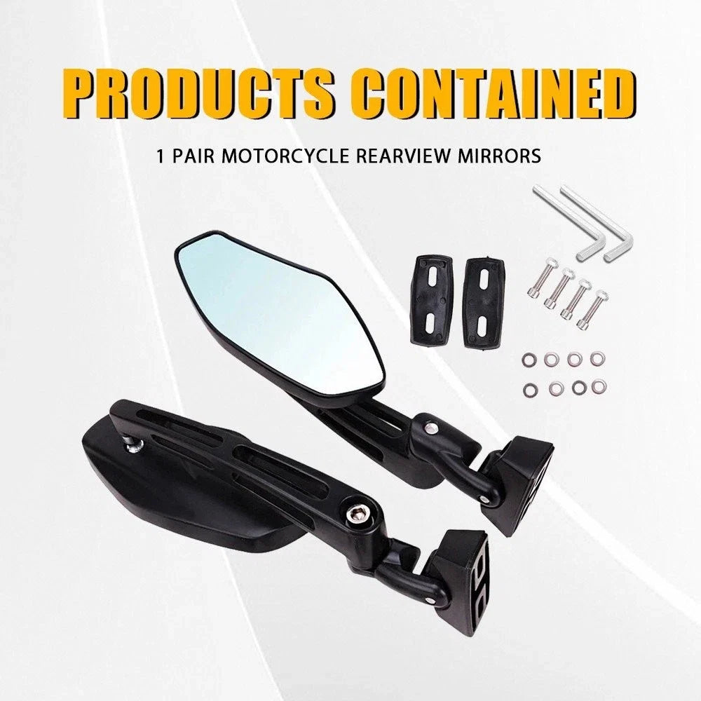 Pair of Black Racing Rearview Mirrors for Honda CBR954 CBR929 CBR600 (1999–2011)