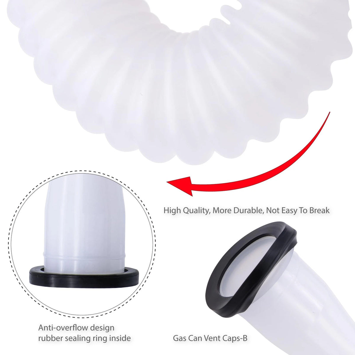 Gas Can Spout Replacement for MEAJOO (1/2/5/10 Gallon)