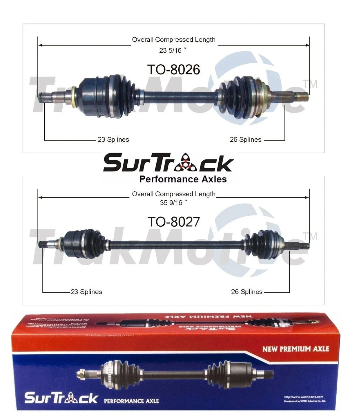 Set of 2 Front CV Axle Shaft Assemblies for Toyota Corolla (FWD)
