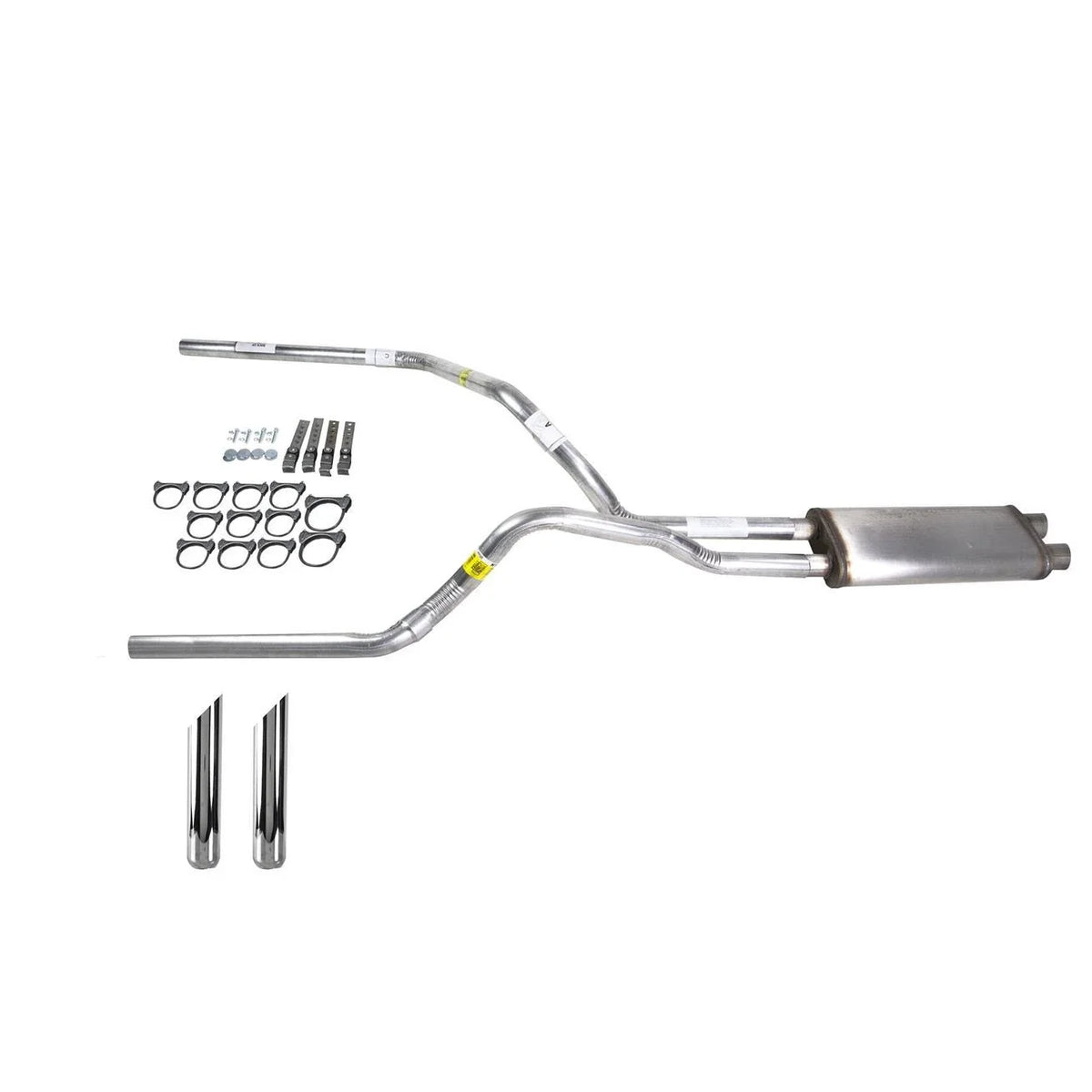 Dual Exhaust 2.5" Pipe Stainless Muffler with SW Tip for Titan (2004–2005)