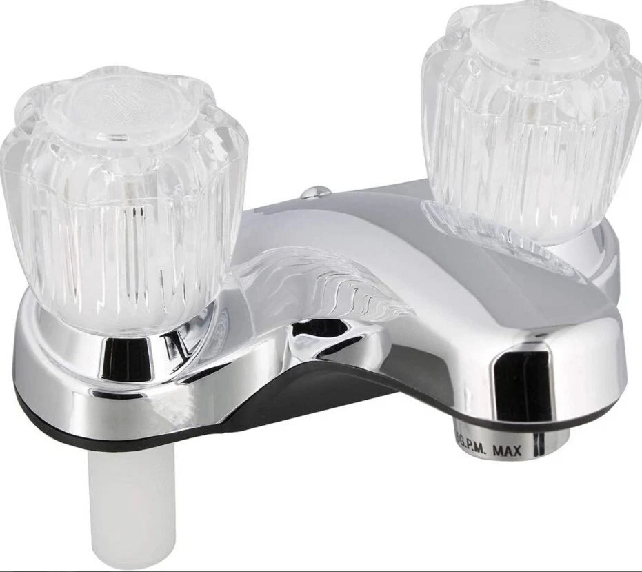 4-Inch Chrome Lavatory Faucet for Mobile Home/RV