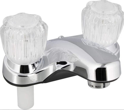 4-Inch Chrome Lavatory Faucet for Mobile Home/RV