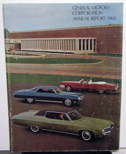 Set of 4 1968 General Motors GM Annual Reports with Auto Industry Case Study
