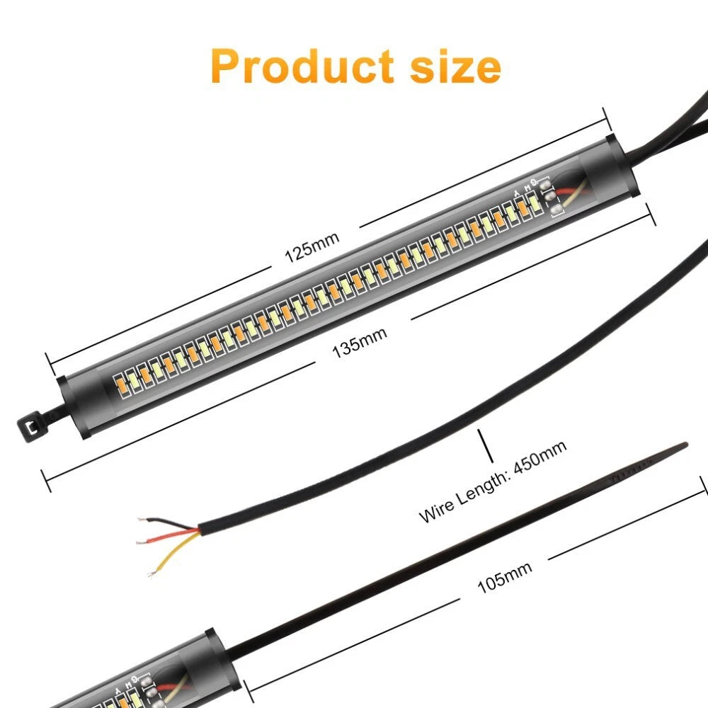 4X LED Fork Turn Signal Indicators for Universal Fit (12V)