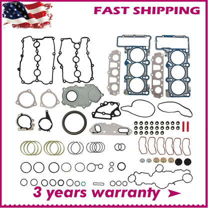 Engine Gasket Seals Kit Set w/ Head Bolts for Audi A6 S5 Q5 Q7 (3.0T) 06E103148AG, 06E103149AG, 06E 103 483 P, 06E 253 039 C