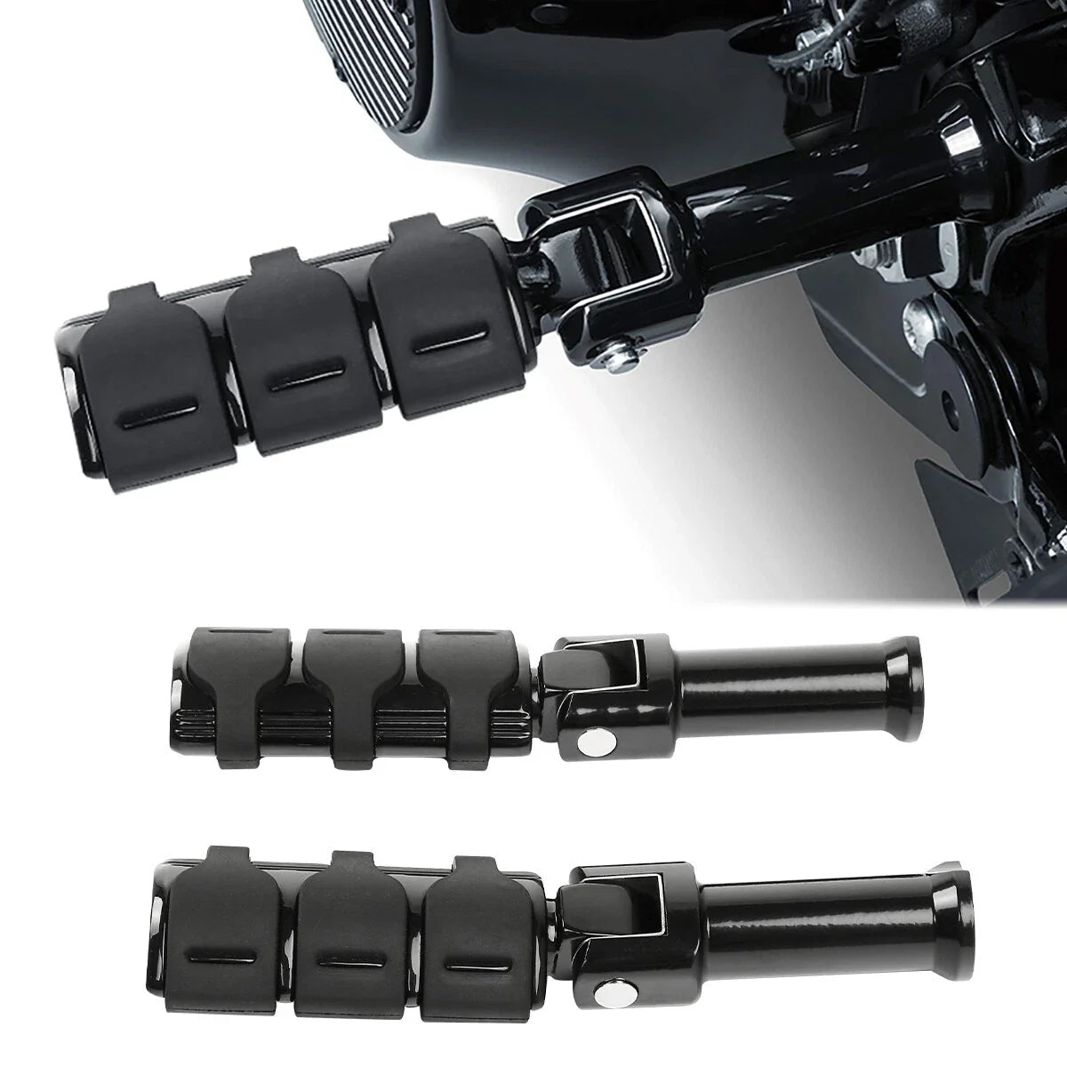 Passenger Footpeg Footrest Mount Bracket for Harley Davidson Softail (2018–2024) Black