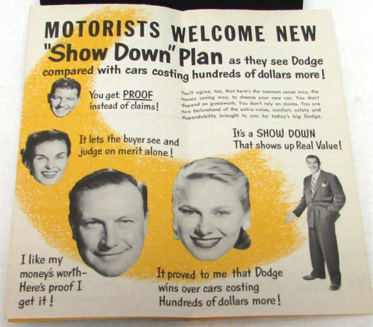 Dodge Dealer Sales Brochure Folder for Dodge (1952)