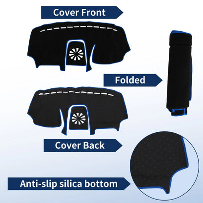 Dash Cover for Ford EcoSport (2018–2022) Black with Blue Edge