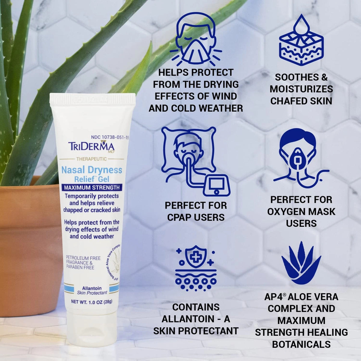 Nasal Dryness Relief Gel for Soothing Relief (FSA Eligible) - 1 Ounce