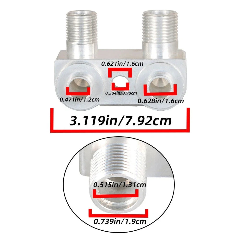 CNC Machined Adapter Fitting for LSX LS1 Swap AC Compressor