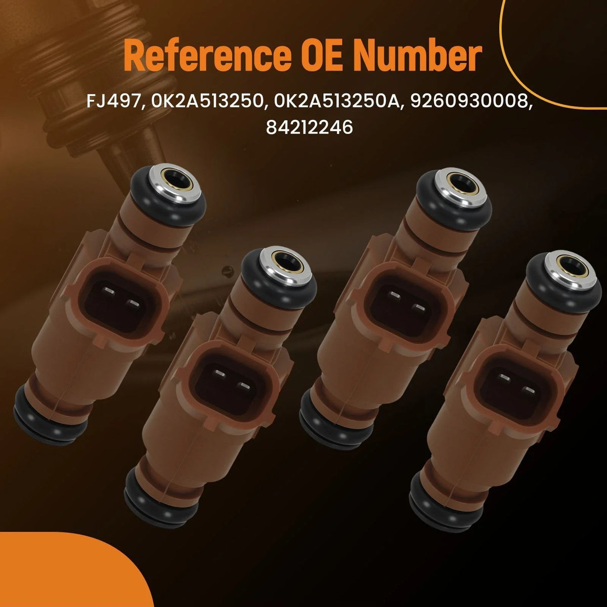 Set of 4 Fuel Injectors for Kia Spectra 1.8L (2000–2004) 1793CC