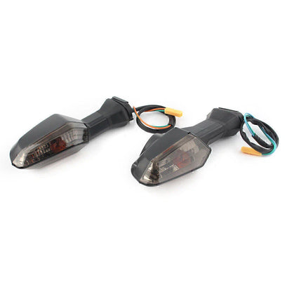Pair Black Lens Motorcycle Rear Turn Signal Lights for Kawasaki Ninja (2013-2018)