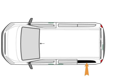 Left Rear Side Blackout Curtain for Citroen Dispatch (2016 On SWB)