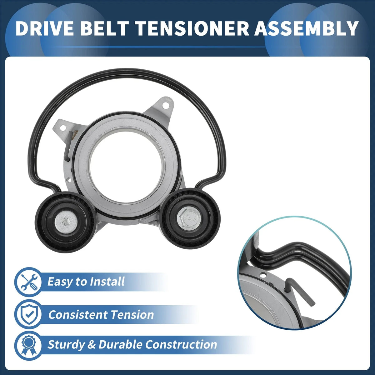 Belt Tensioner for Audi A4 (2015–2024) No. 06L903133Q Metal Plastic