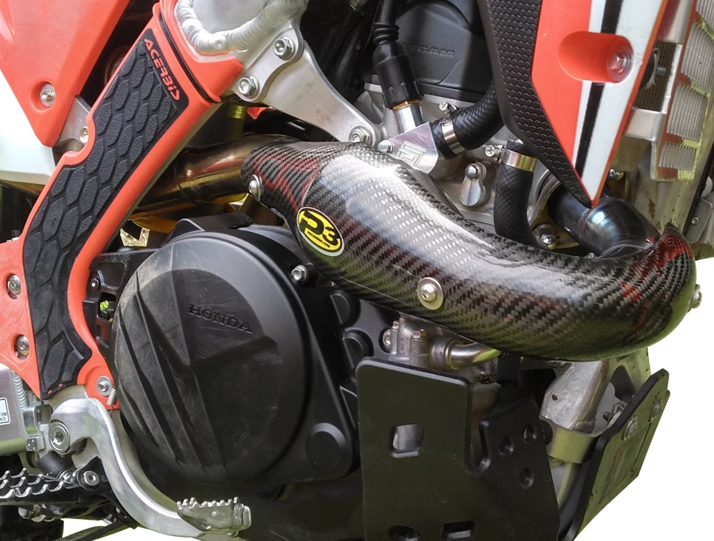 P3 Carbon Fiber Header Heat Shield for Honda CRF450X CRF450L (2019–2021) 205077