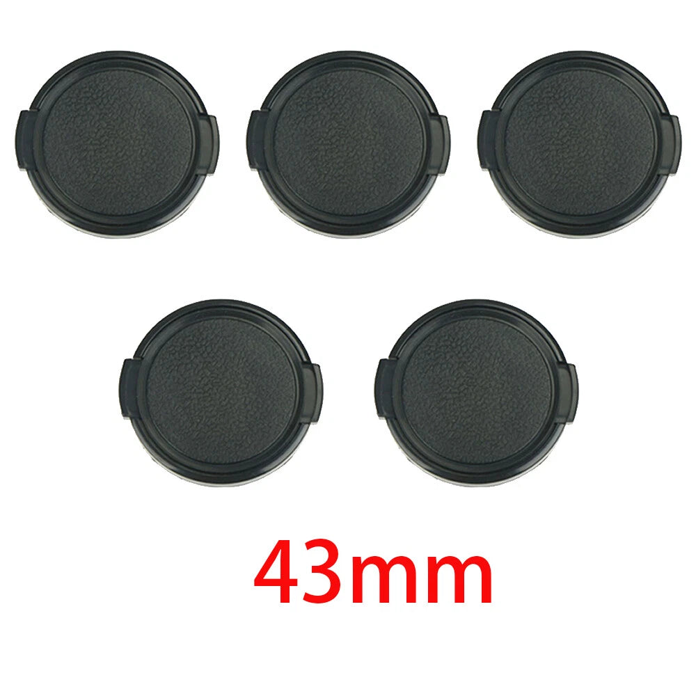 5PC 43mm Snap on Front Cap for DSLR SLR Camera Lens