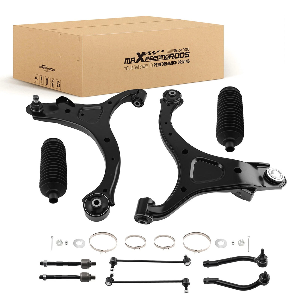 10Pc Suspension Control Arm Ball Joint Set for Hyundai Santa Fe Kia Sorento (2007–2013)