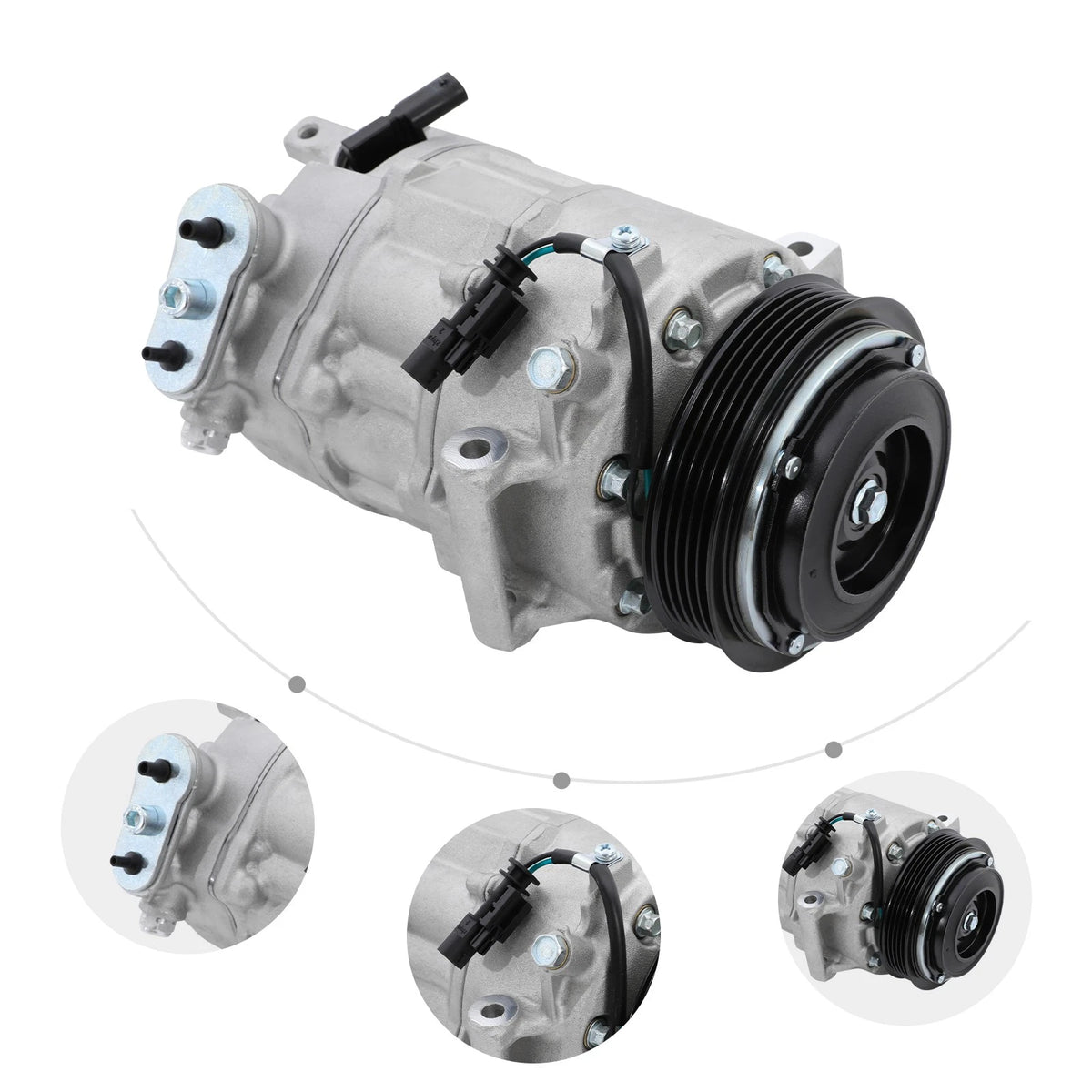 A/C Compressor with Clutch for Chevrolet Malibu (2016–2022) 84005713, 84139372, 84364335