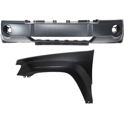 Bumper Cover Kit for Jeep Grand Cherokee (2005–2007) with Chrome Insert