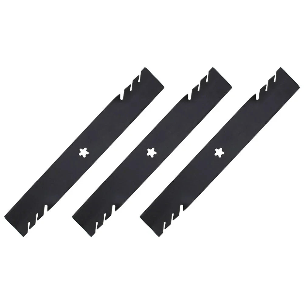 3X Toothed Mower Blades for Poulan (Replaces 134149)