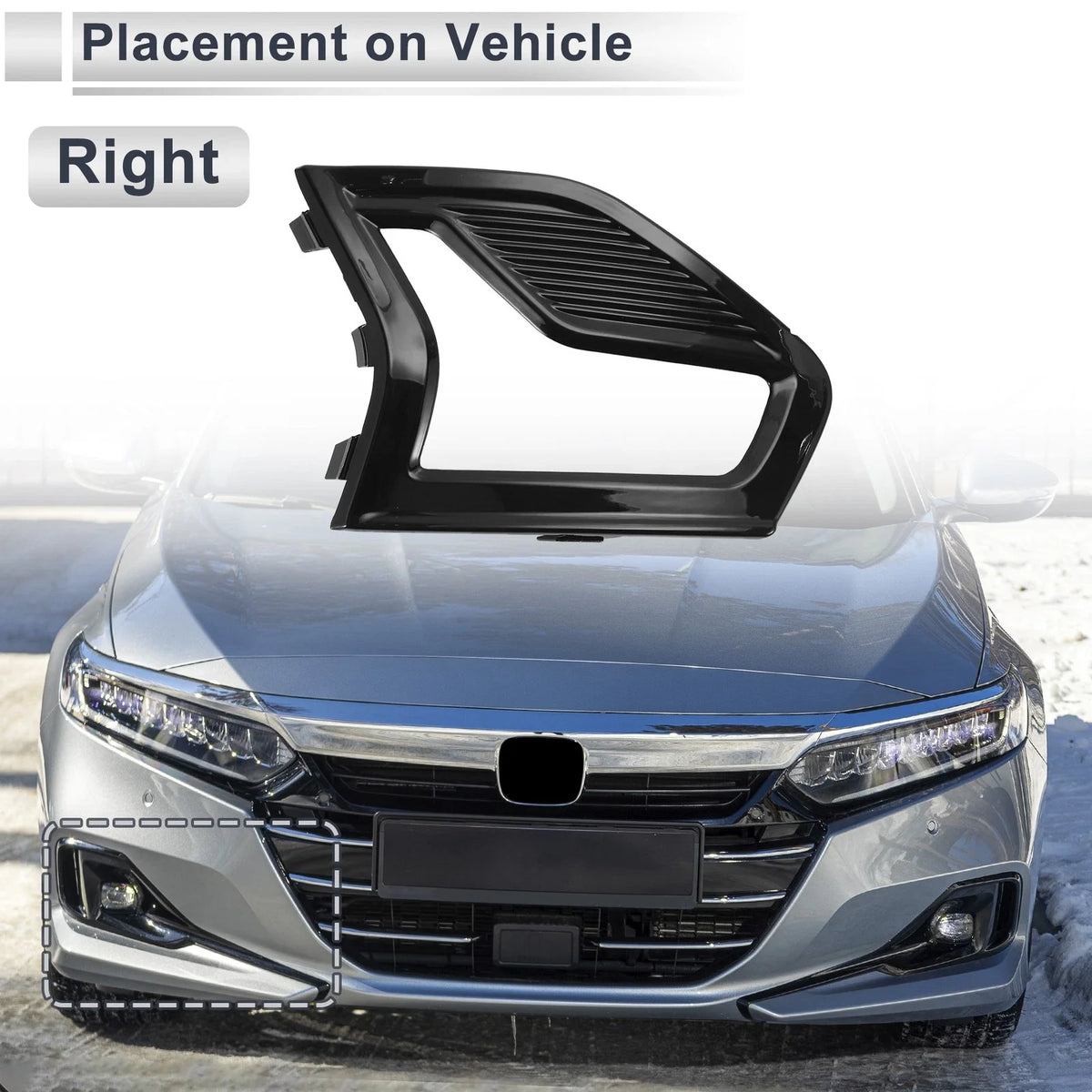 1 Pc Fog Light Grill for Ford Fusion (2019) No.KS7319952CBW