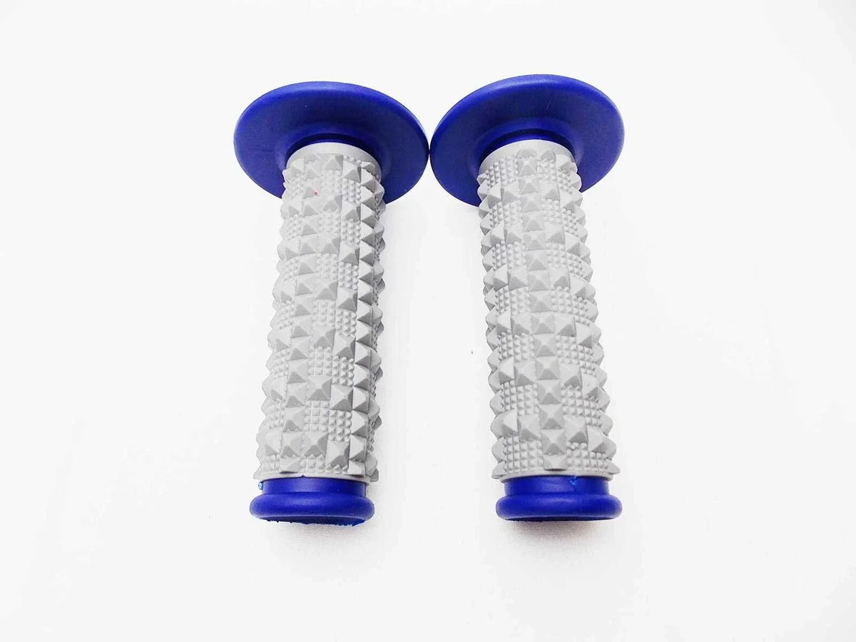 Top Handlebar Grip Set for Honda CR125  - Forseti Blue Grey Diamond